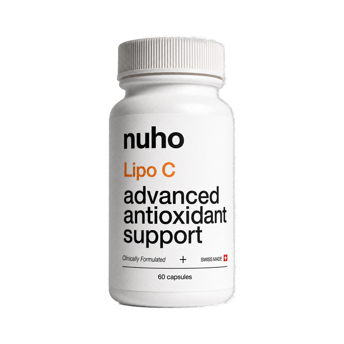 Flacon nuho Lipo C, vitamine C liposomale, 60 gélules, face avant