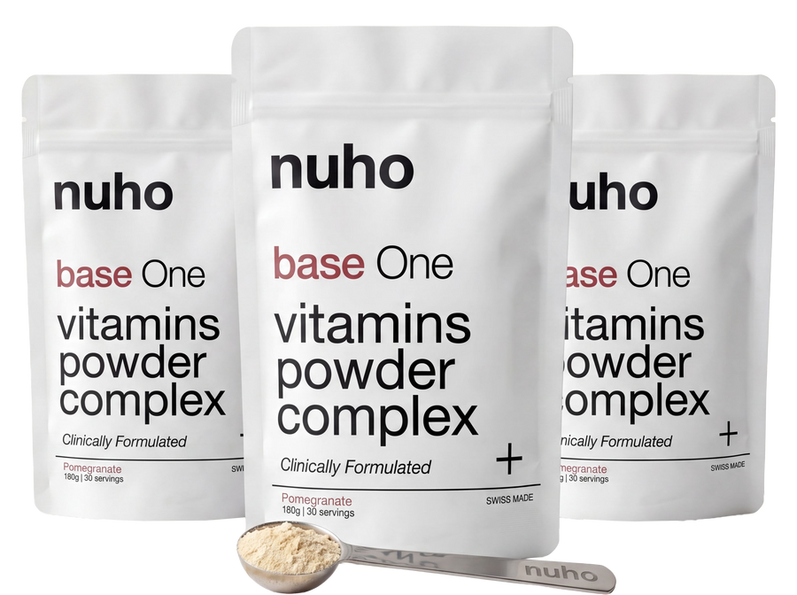 nuho base One — Swiss vitamins powder complex with 29 bioactive compounds
